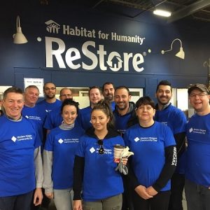 Modern Niagara team volunteering at the Habitat for Humanity ReStore in Barrie