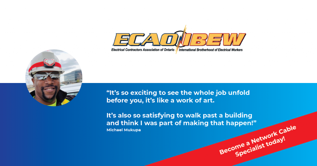 Interested in becoming a Network Cable Specialist? Apply today at www.ibewcomms.ca.